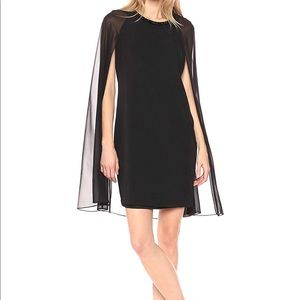 Cape Dress! SLNY Black Cocktail Dress